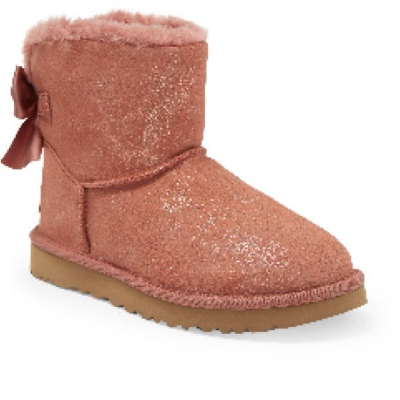 Brand new UGG mini Bailey bow Glimmer faux fur lined boot - Picture 3 of 7